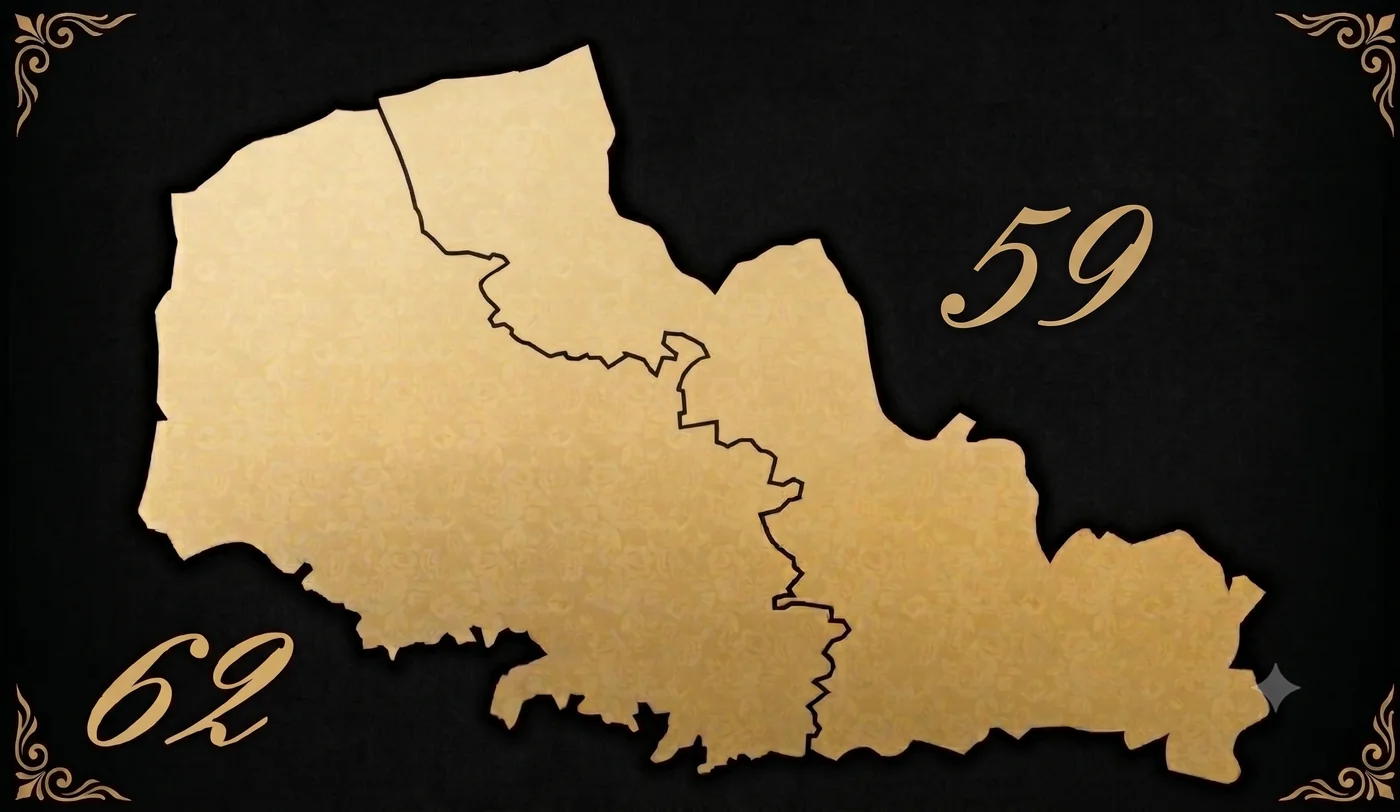 Carte de l'immobilier de prestige dans le Nord (59) et le Pas-de-Calais (62)